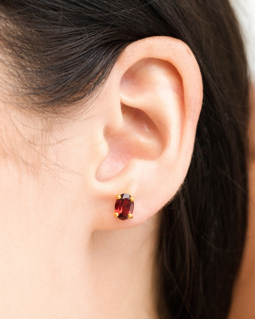 Essential Garnet Jewellery Set in 18k Gold Vermeil
