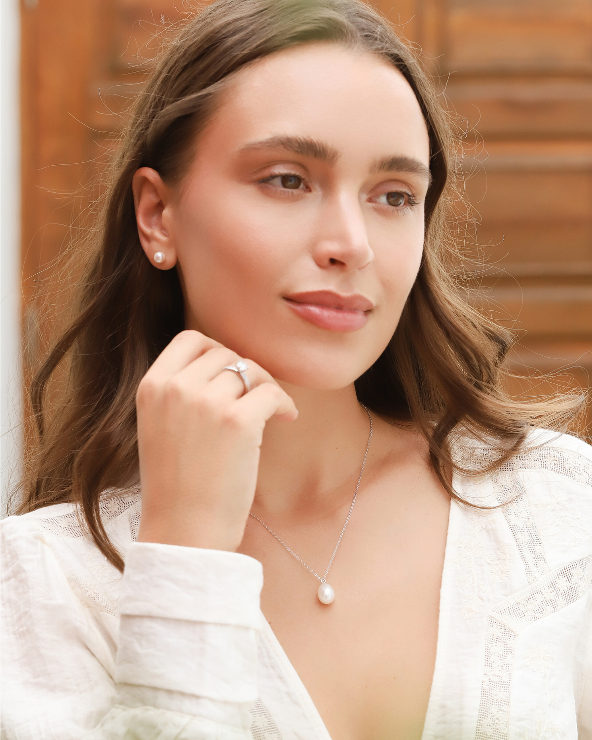 Pearl Everyday Jewellery Set in 18k Gold Vermeil