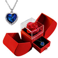 Eternal Rose Apple Gift Box Women Necklace Valentine's Day Wedding Jewelry