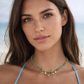 Gaia Aqua Beaded Necklace