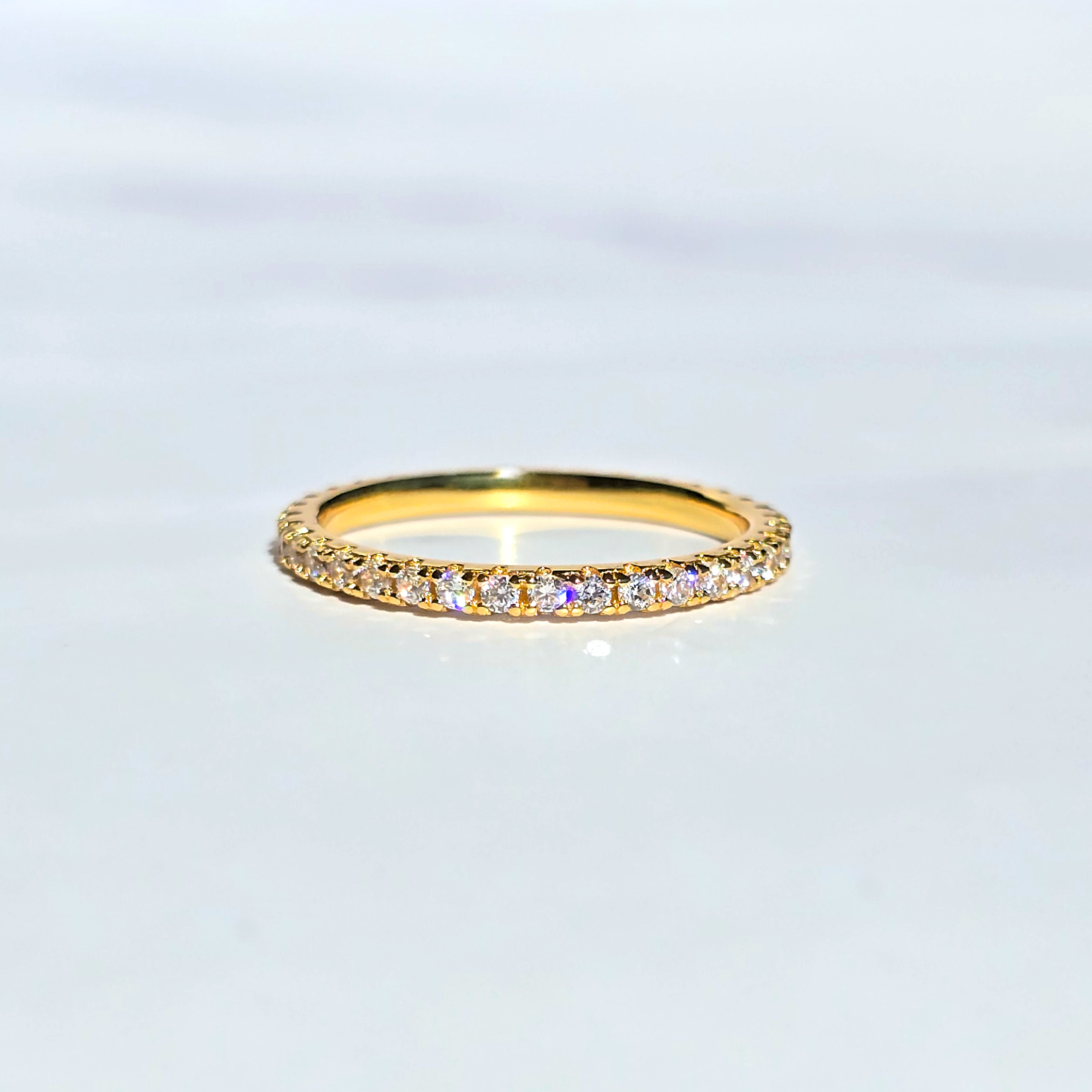 Classic Eternity Ring (1.8 mm) in 18k Gold Vermeil