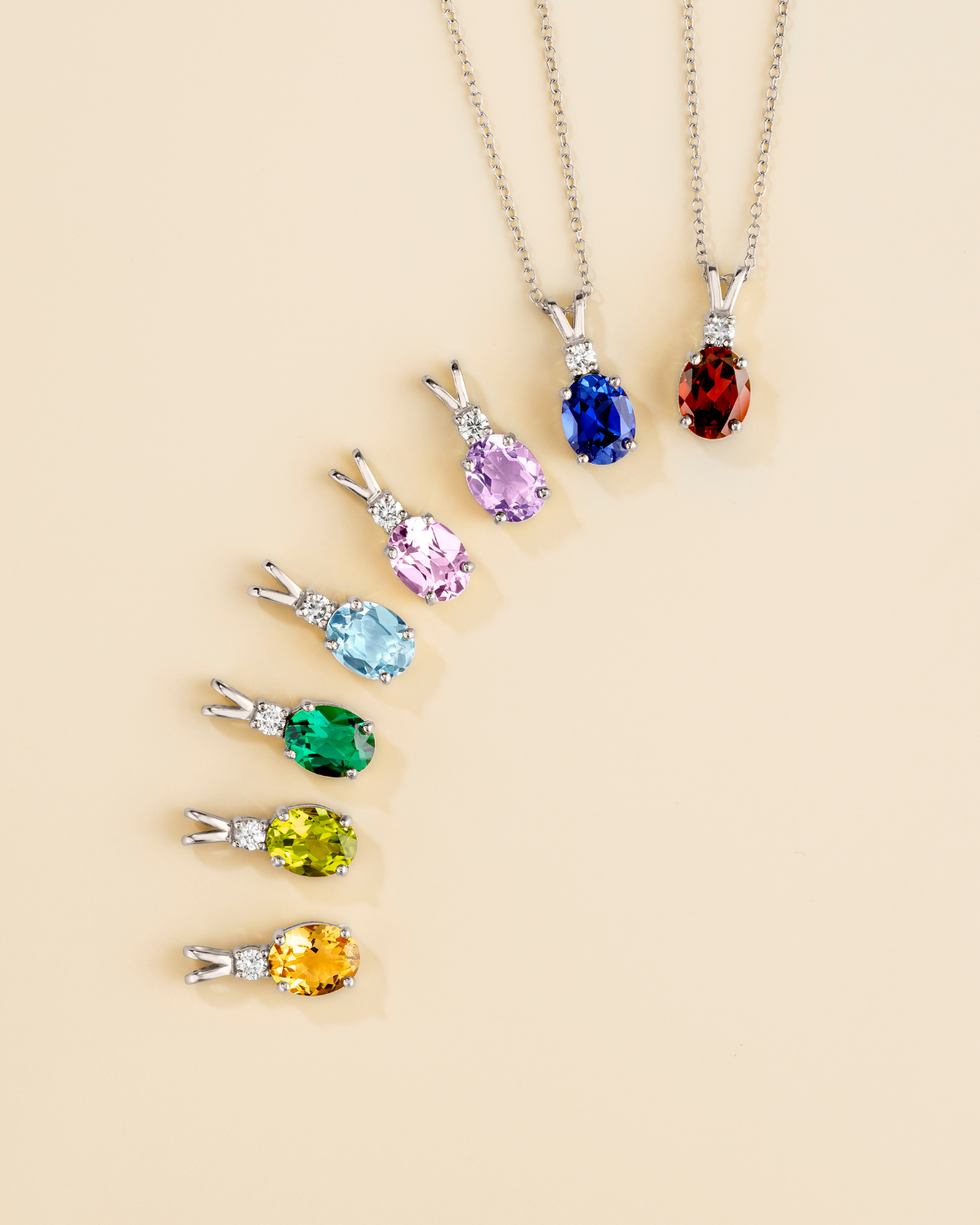 Peridot Pendant Necklace in Sterling Silver