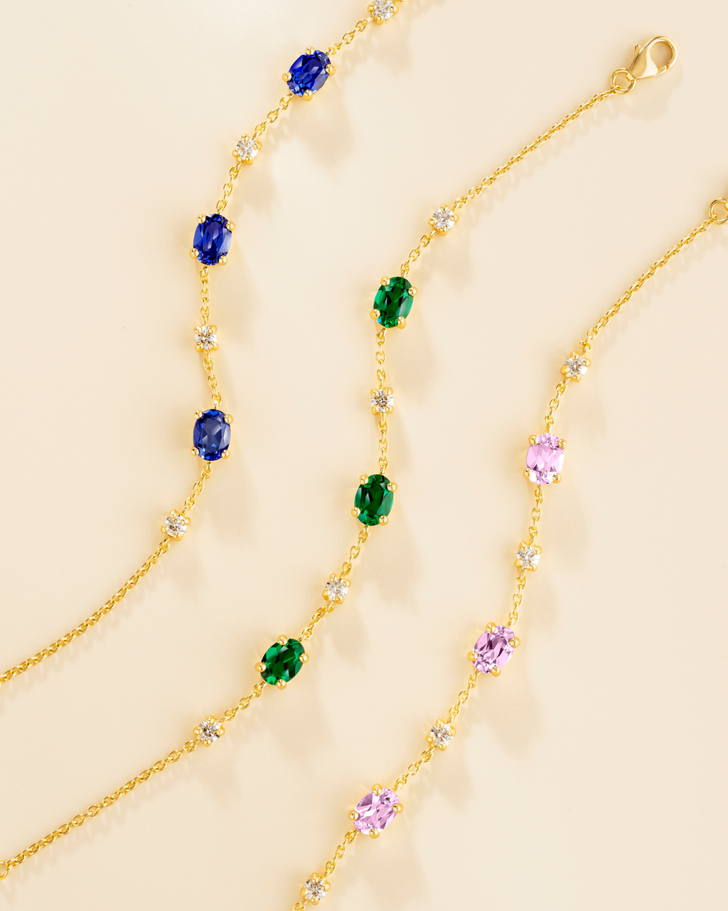 Blue Sapphire Bracelet in 18k Gold Vermeil