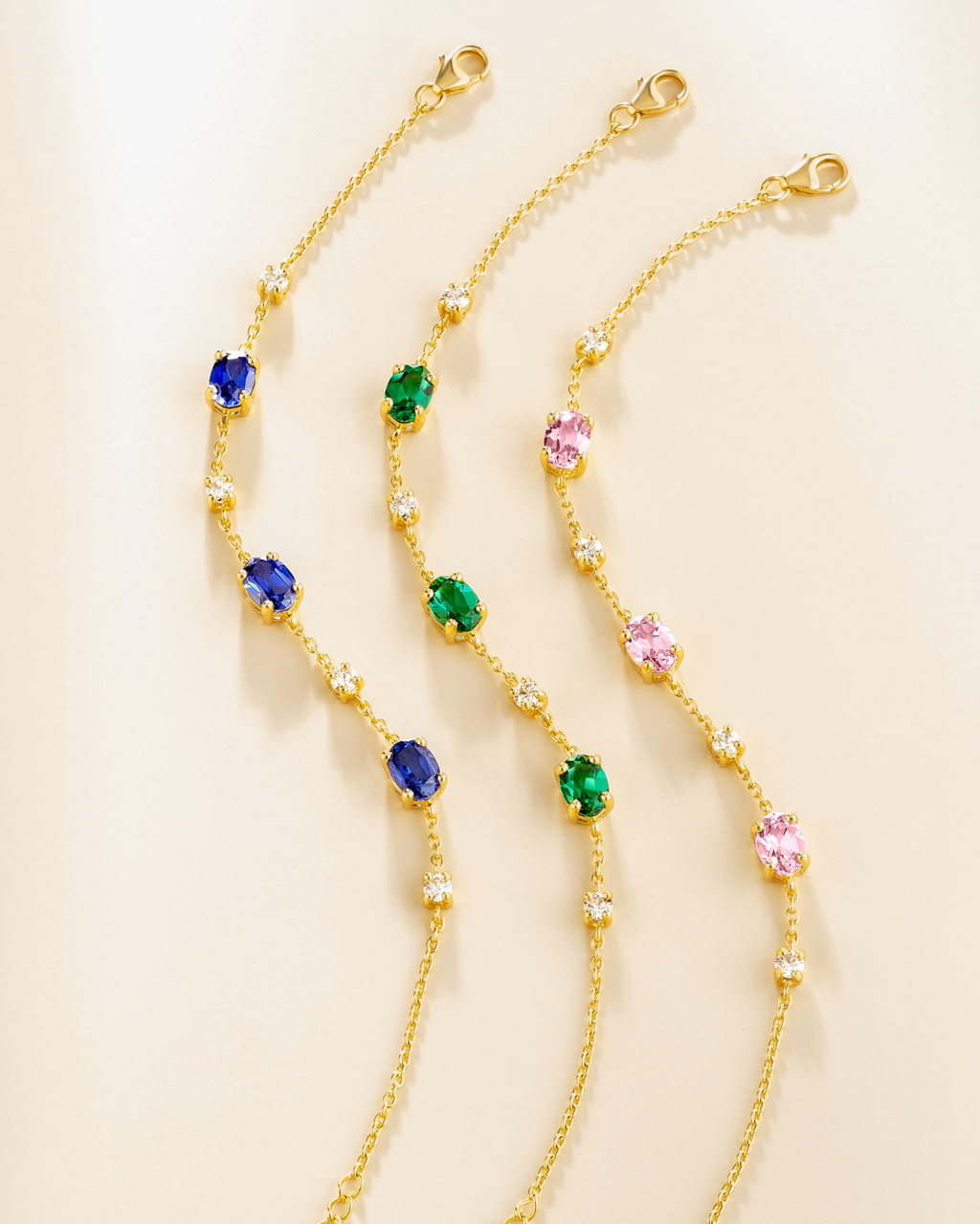 Blue Sapphire Bracelet in 18k Gold Vermeil