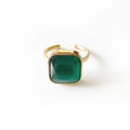 Hestia Luxe 18k Gold Plated Emerald Ring