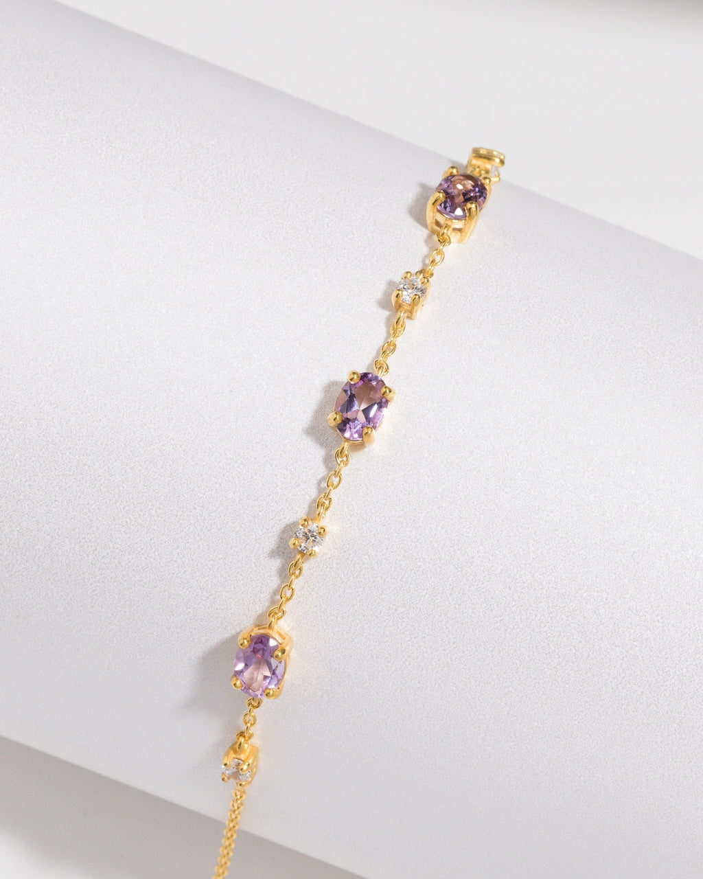 Mini Set 2 - Amethyst Jewellery Set in 18k Gold Vermeil