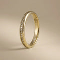 3mm Gold Wedding Band – Aurora Diamond Line – 9ct/14ct/18ct Gold