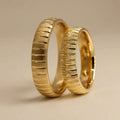 5mm Gold Wedding Band – Granular Line – 9ct/14ct/18ct Gold