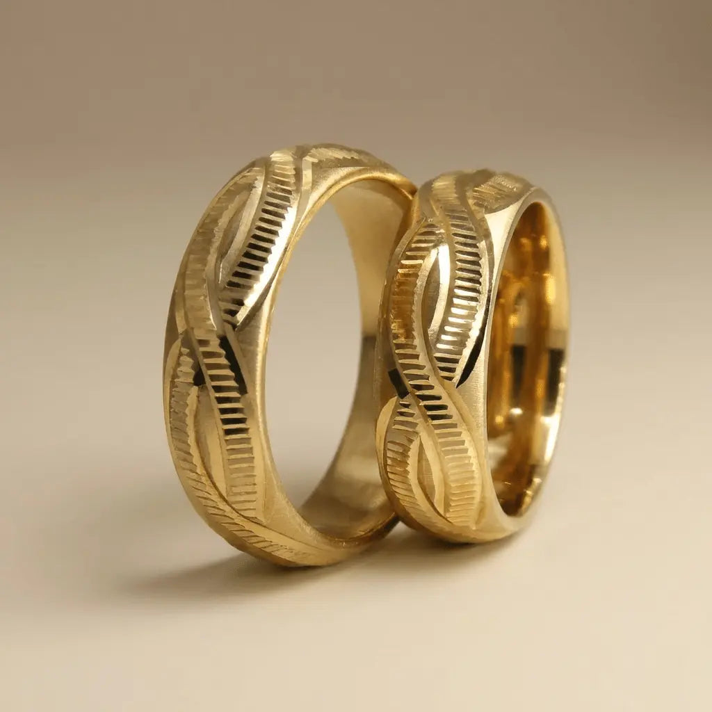 6mm Gold Wedding Band – Infinity Wave – 9ct/14ct/18ct Gold
