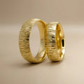 6mm Gold Wedding Band – Organic Ripple – 9ct/14ct/18ct Gold