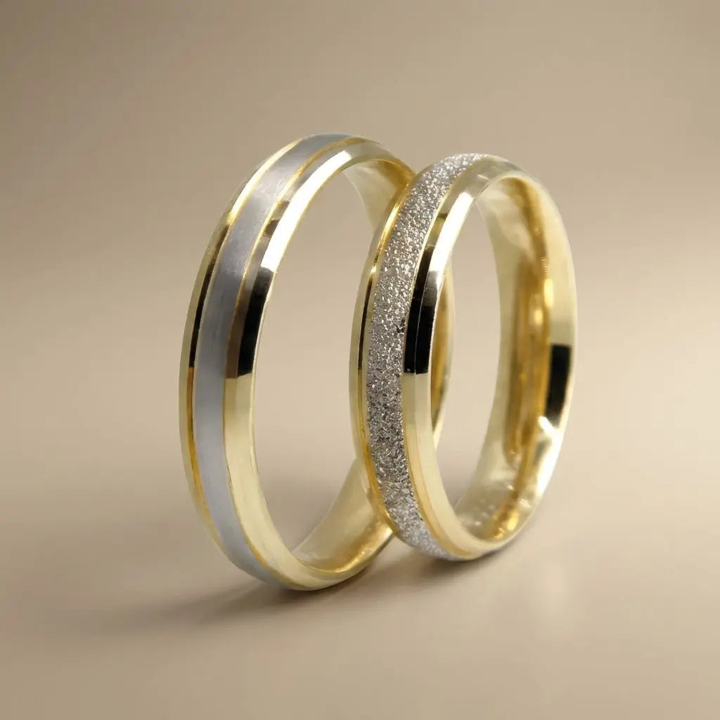 4mm Gold Wedding Band – Polished Sparkle Detail – 9ct/14ct/18ct Gold