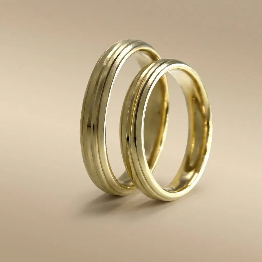 4mm Gold Wedding Band – Satin Finish – 9ct/14ct/18ct Gold