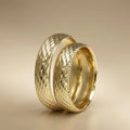 5mm Gold Wedding Band – Scale Faceted – 9ct/14ct/18ct Gold
