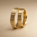 5mm Gold Wedding Band – Segmented Block Texture – 9ct/14ct/18ct Gold
