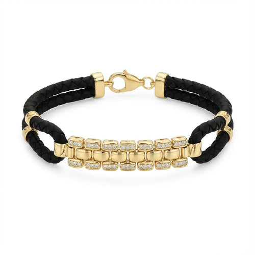 14ct/14K Gold Detail Bracelet – Golden Mosaic Braided