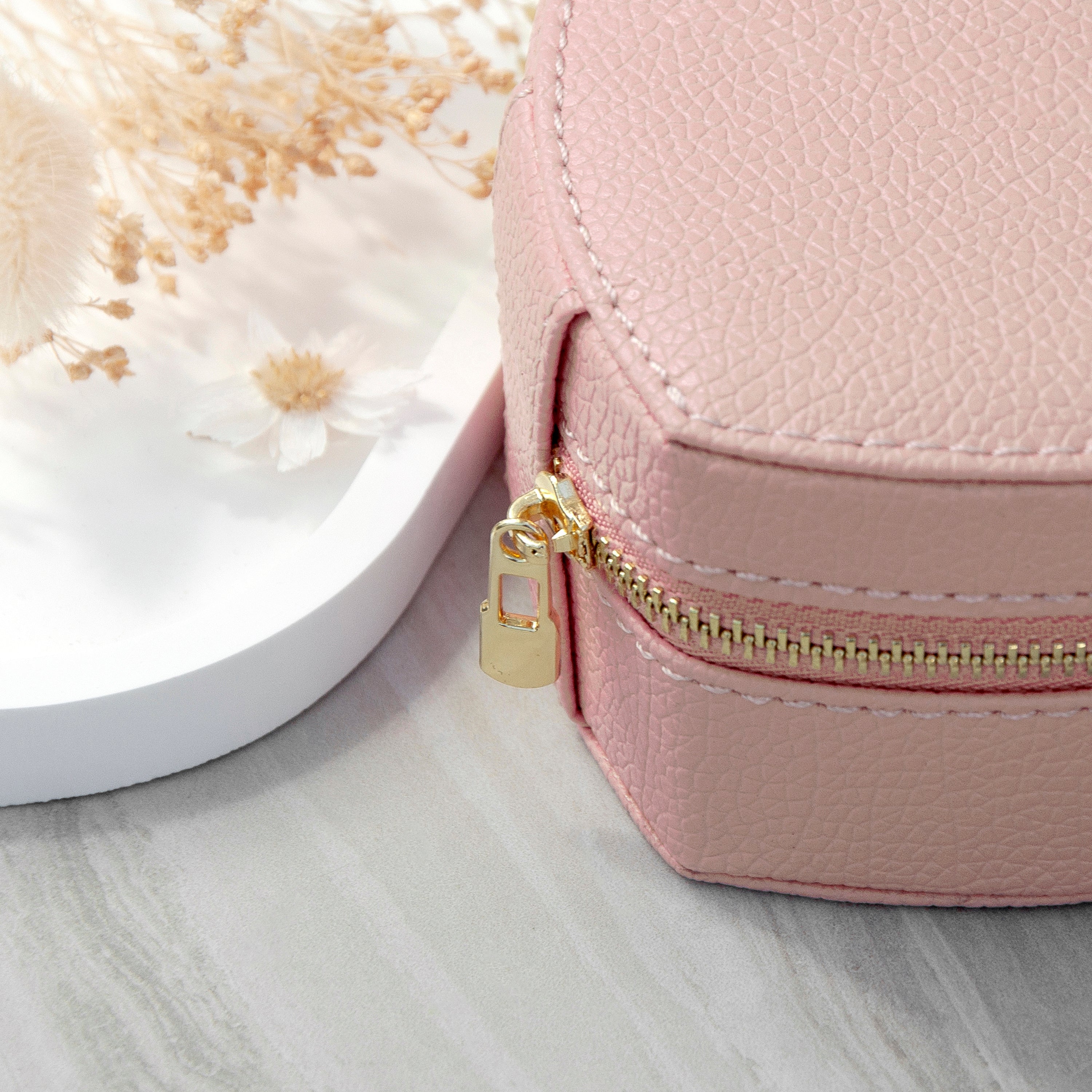 Shooting Star Pink Heart Travel Jewellery Case
