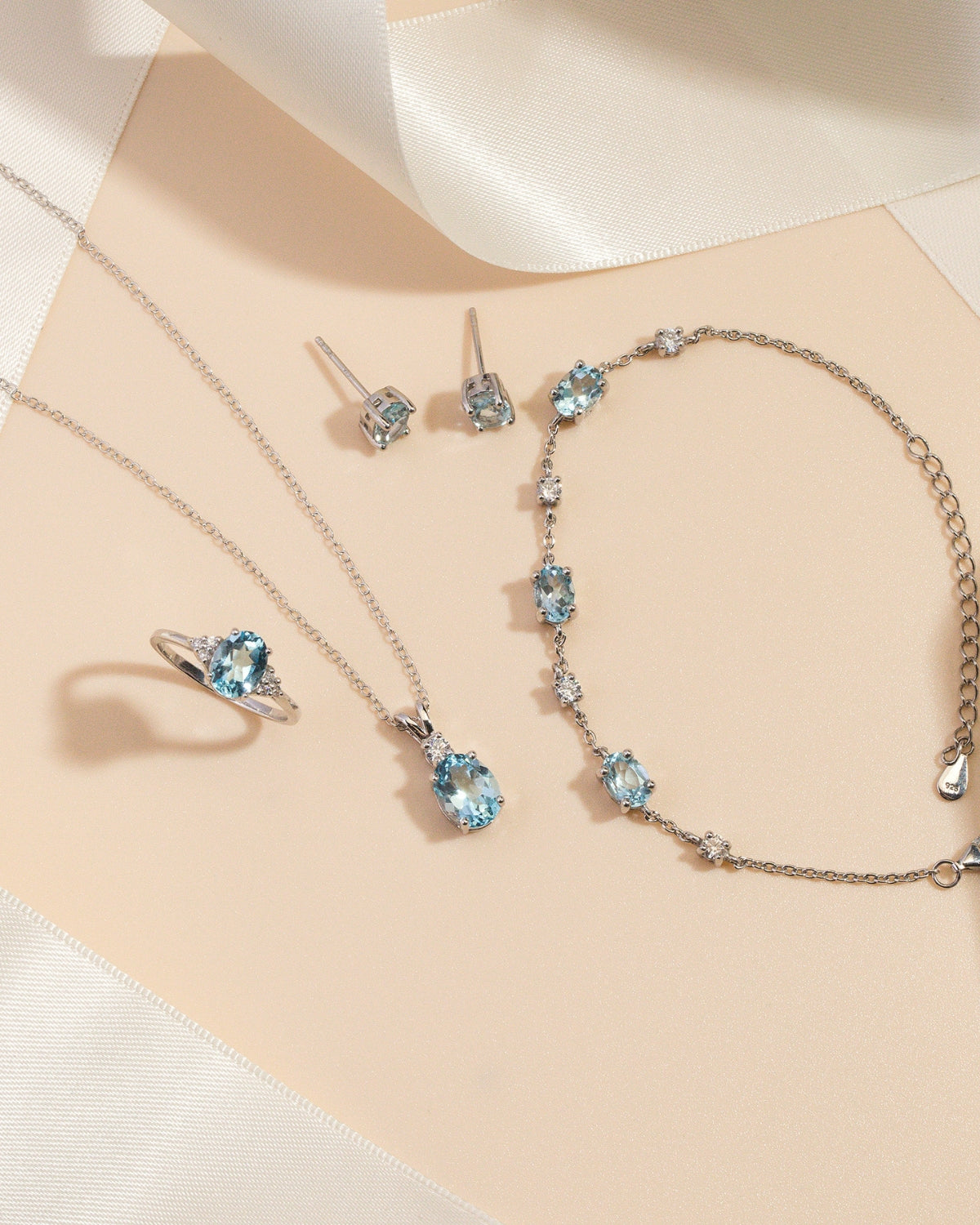 Mini Set 1 - Blue Topaz Jewellery Set in Sterling Silver