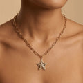 Solid Gold Necklace – Starlight Link Chain – 14ct Gold