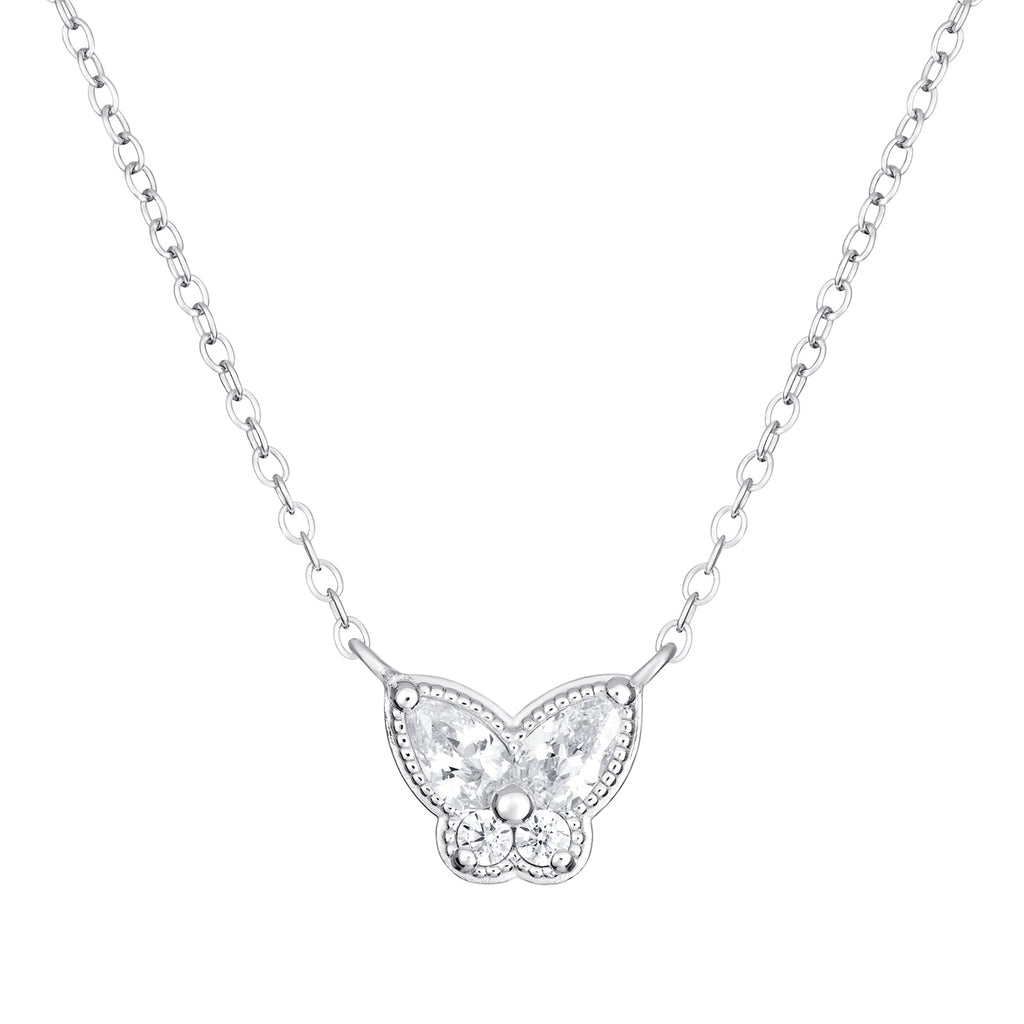 Cubic Zirconia Butterfly Necklace