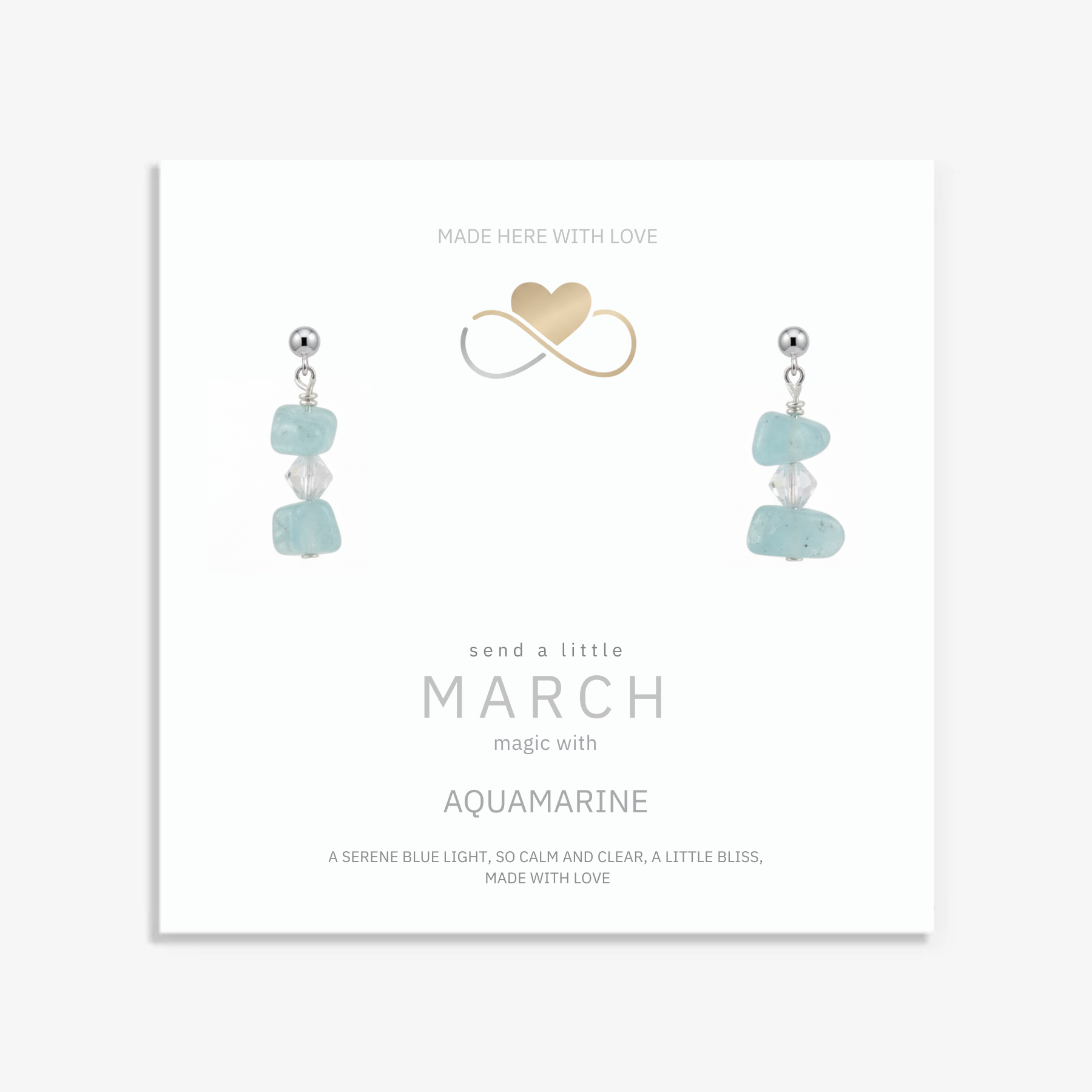 Aquamarine Gemstone Earrings | Serenity & Strength
