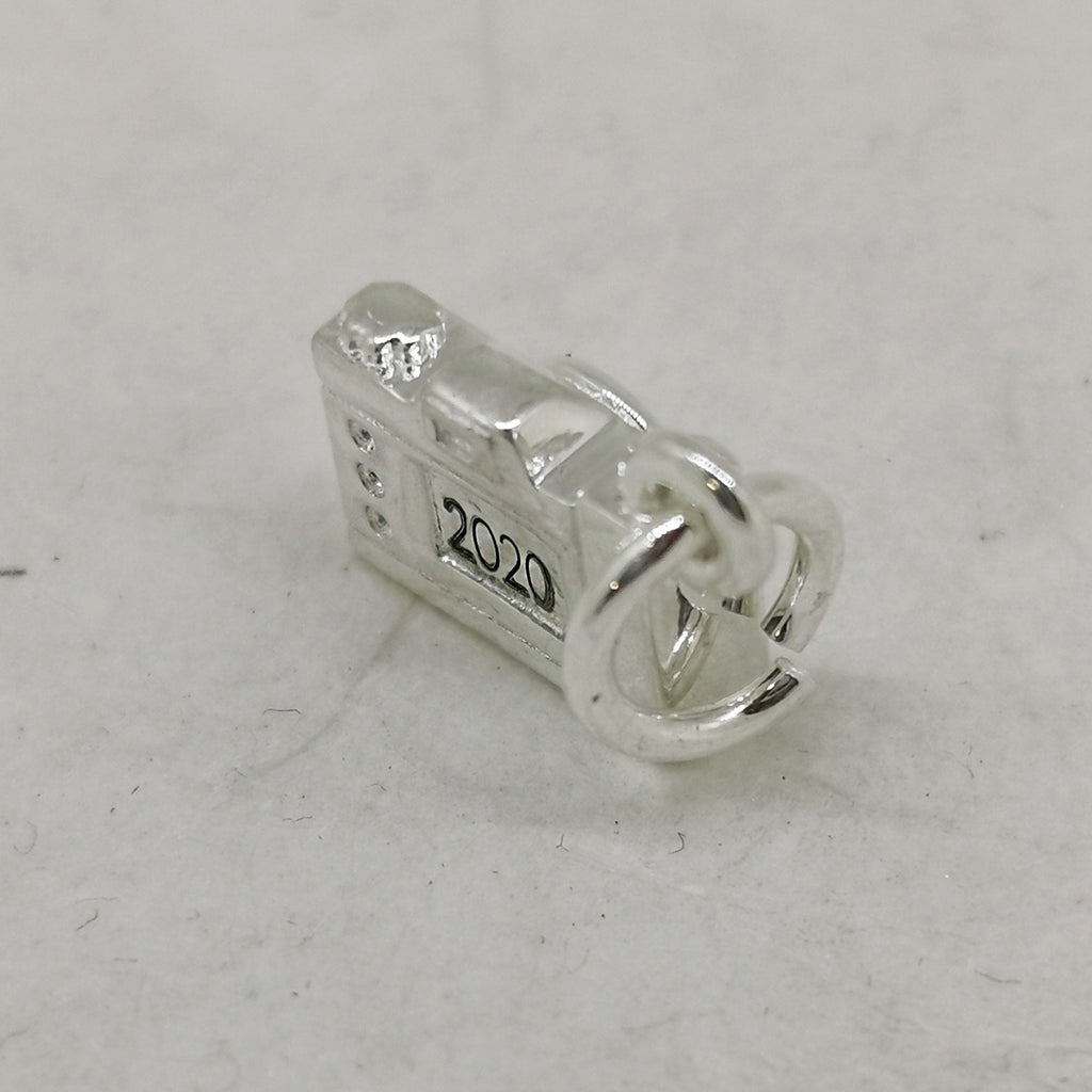 Vintage Camera Personalised Silver Charm