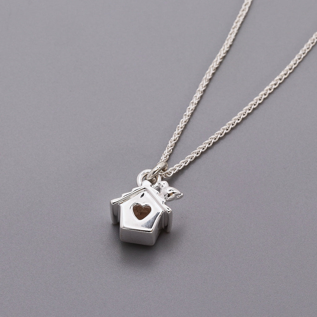 Bird House Silver Charm