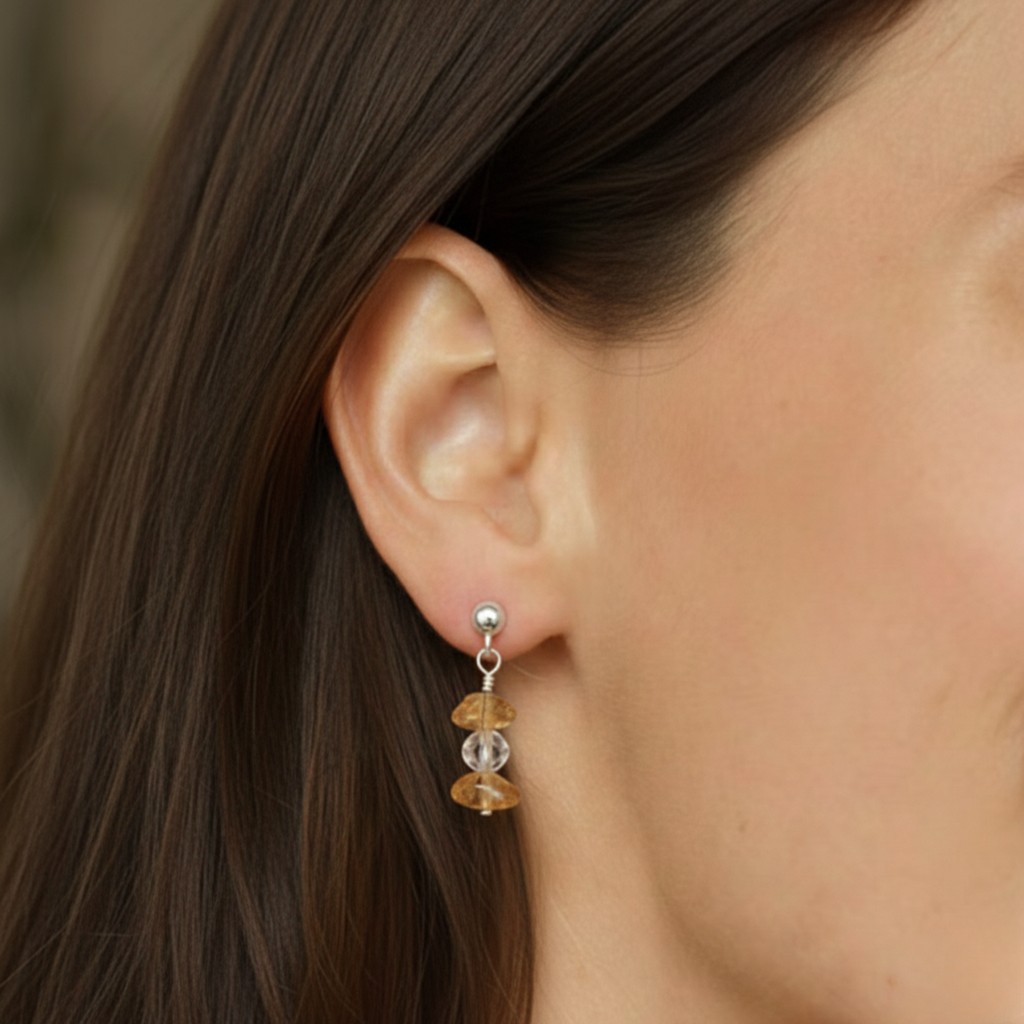 Citrine Bracelet and Earring Set