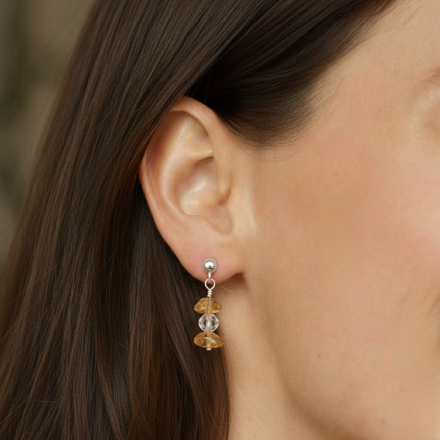 Citrine Bracelet and Earring Set