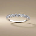 14ct/14K White Gold Natural Diamond Ring – Diamond Eternity Wave 0.15ct