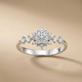 14ct/14K White Gold Natural Diamond Ring – Snowflake Diamond