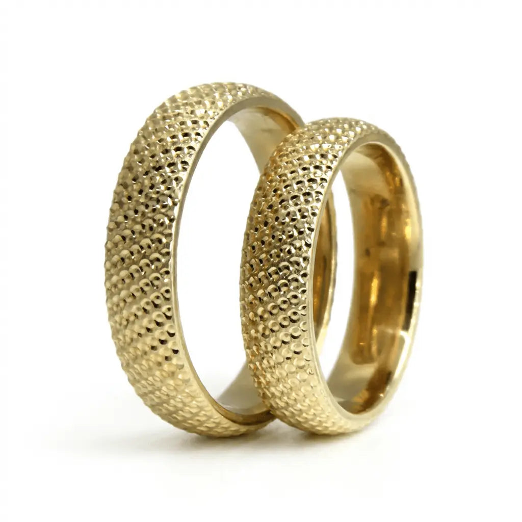 5mm Gold Wedding Band – Granulated Texture – 9ct/14ct/18ct Gold