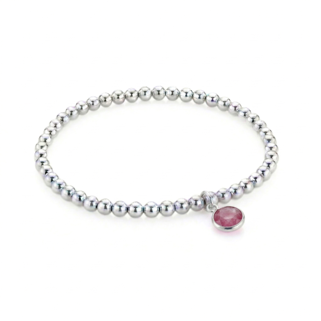 Ruby July Birthstone Bracelet