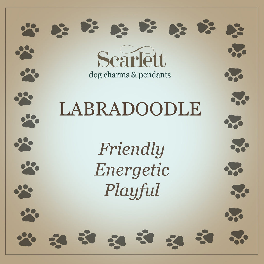 Labradoodle Silver Dog Charm Bracelet
