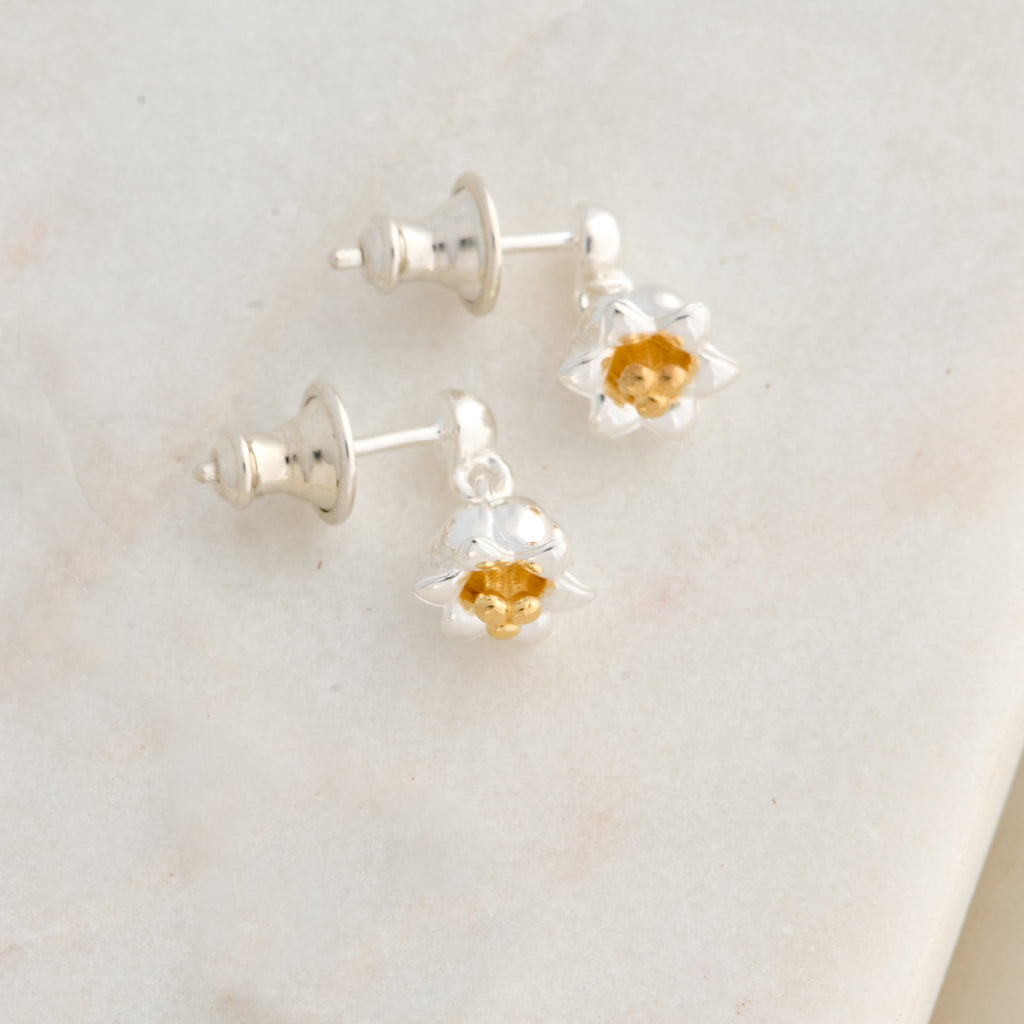 Lily Of The Valley Silver & Gold Vermeil Drop Earrings