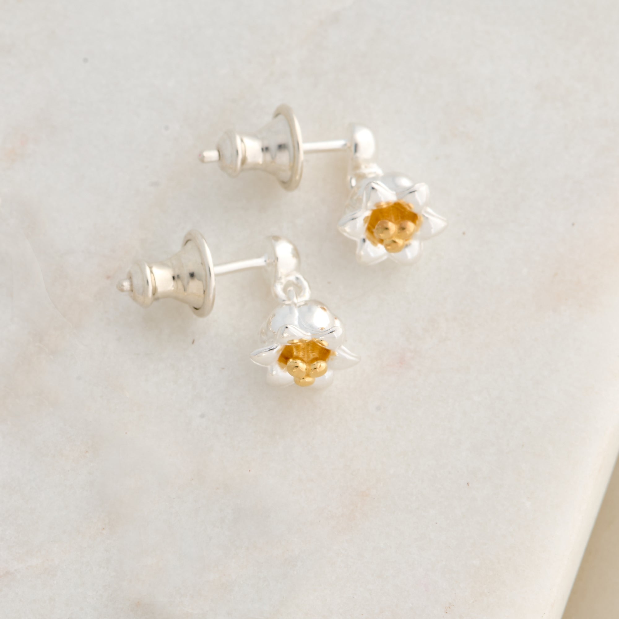 Lily Of The Valley Silver & Gold Vermeil Drop Earrings