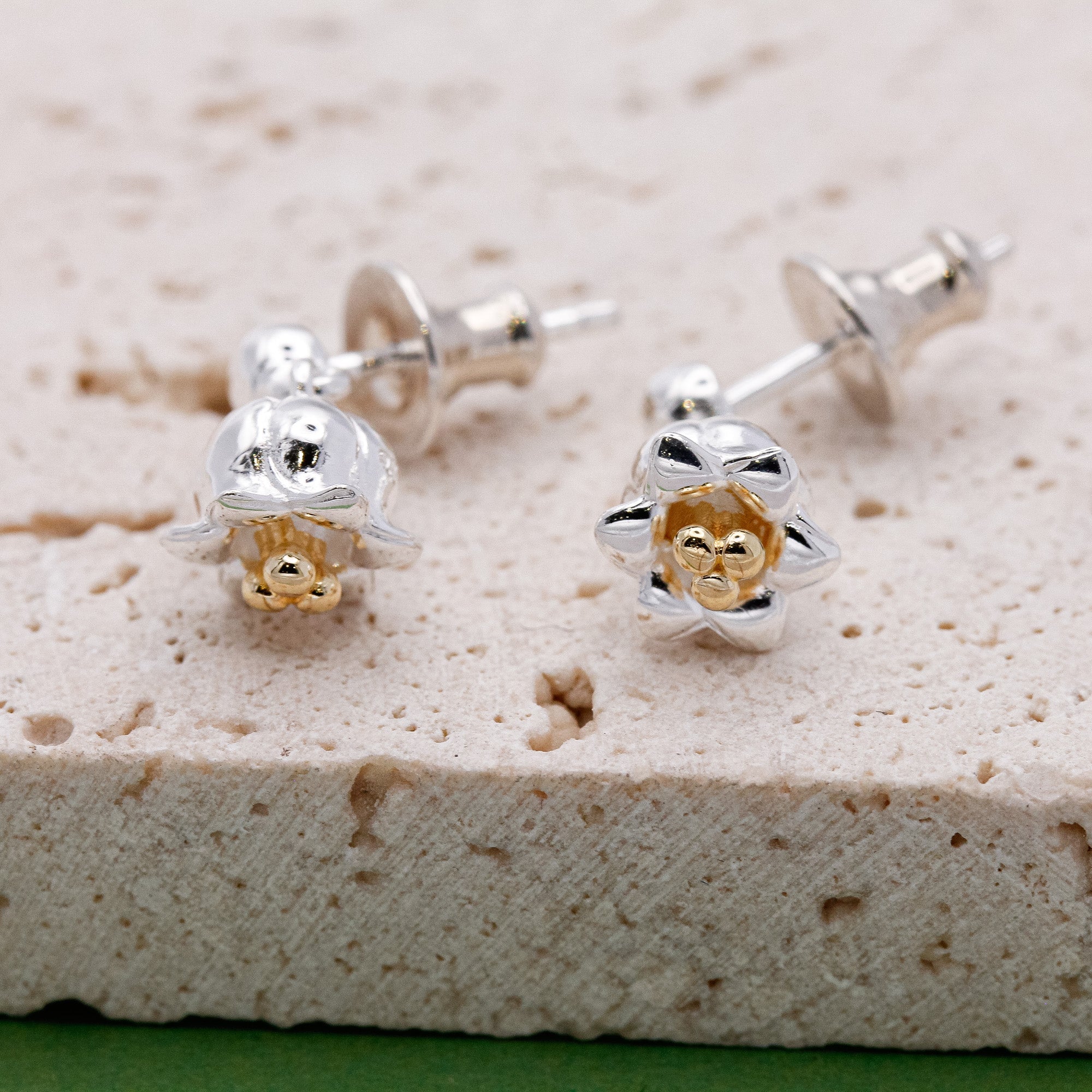 Lily Of The Valley Silver & Gold Vermeil Drop Earrings