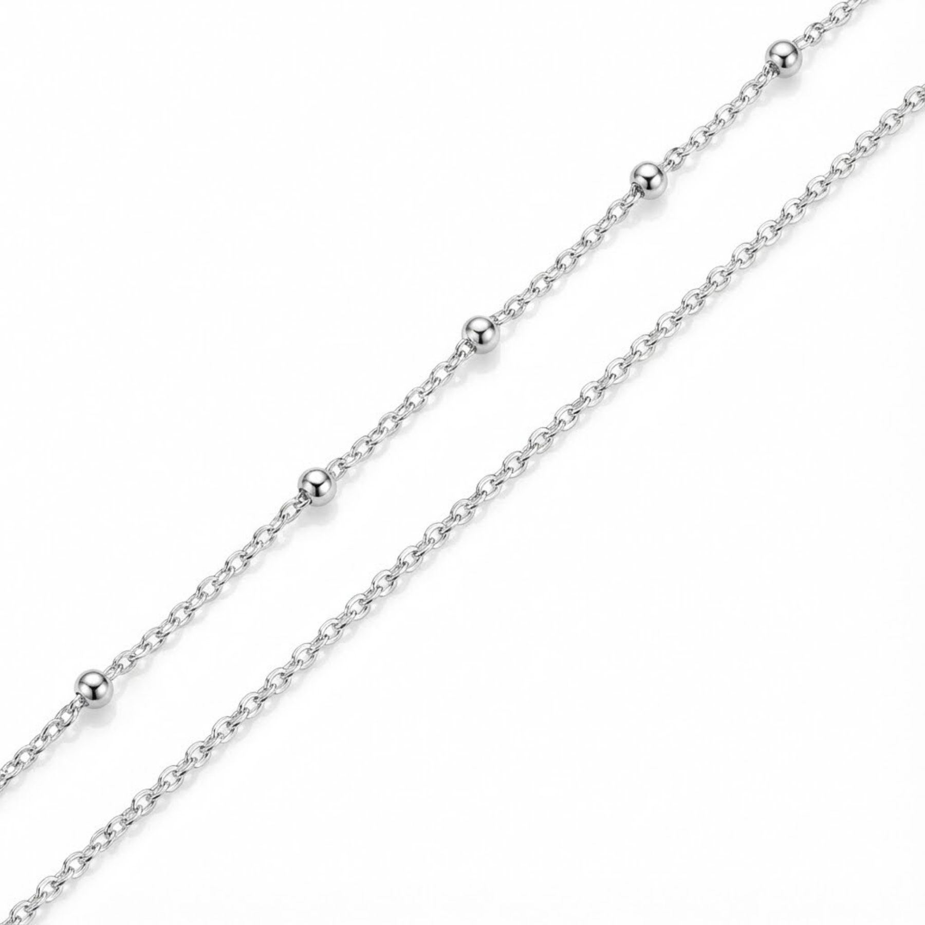 July Birthstone Necklace with Initial Charm | Ruby Gift for Her