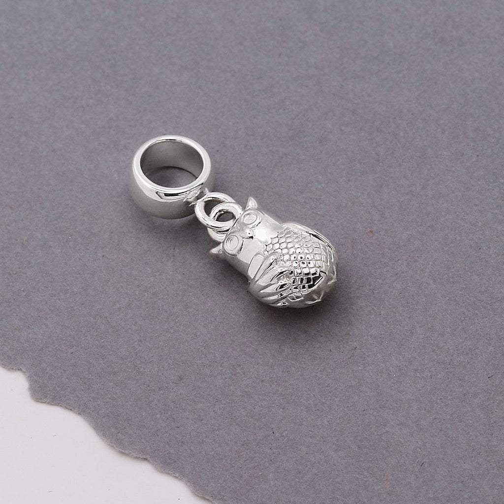 Owl Personalised Silver Charm