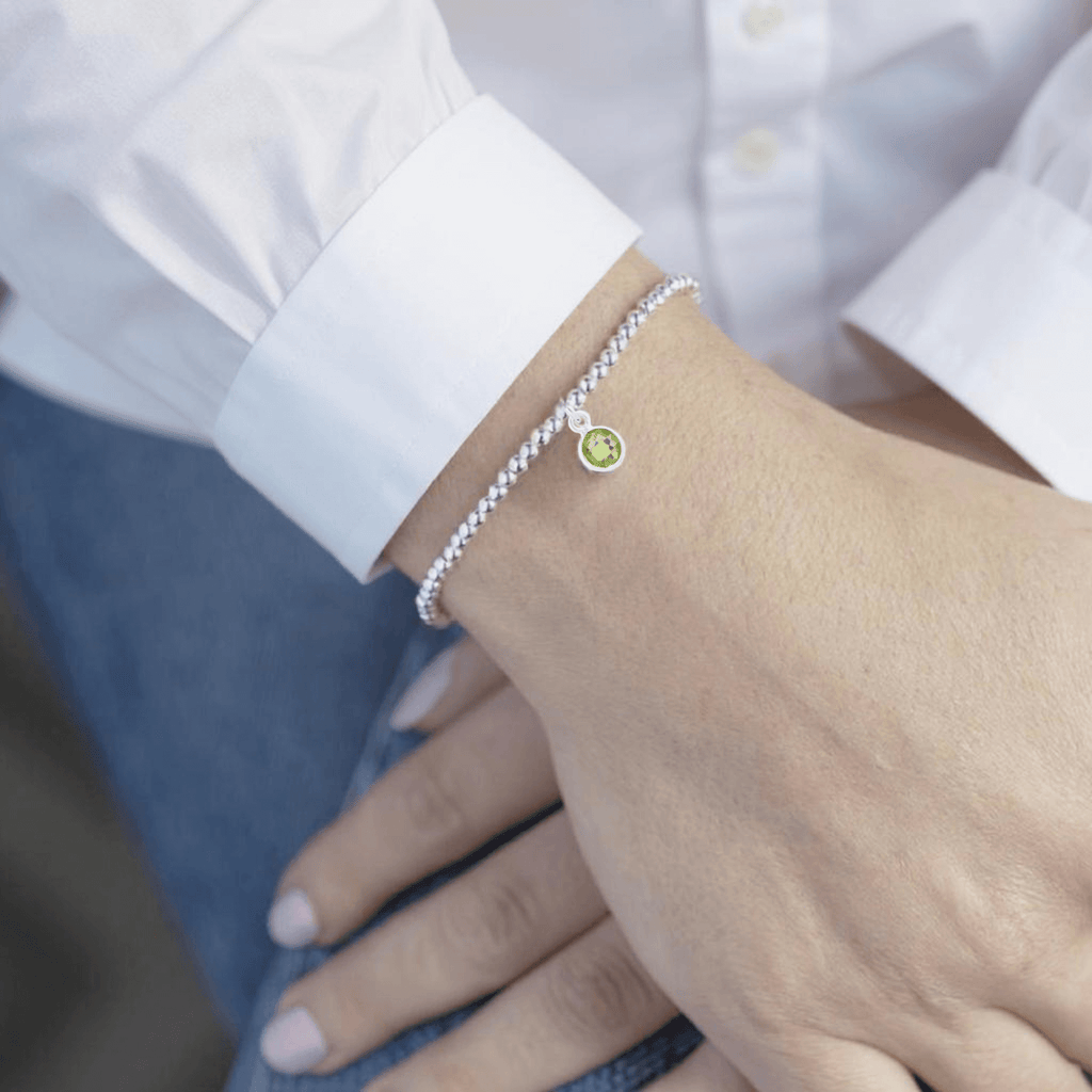Peridot August Birthstone Jewellery Set | Bracelet & Ring