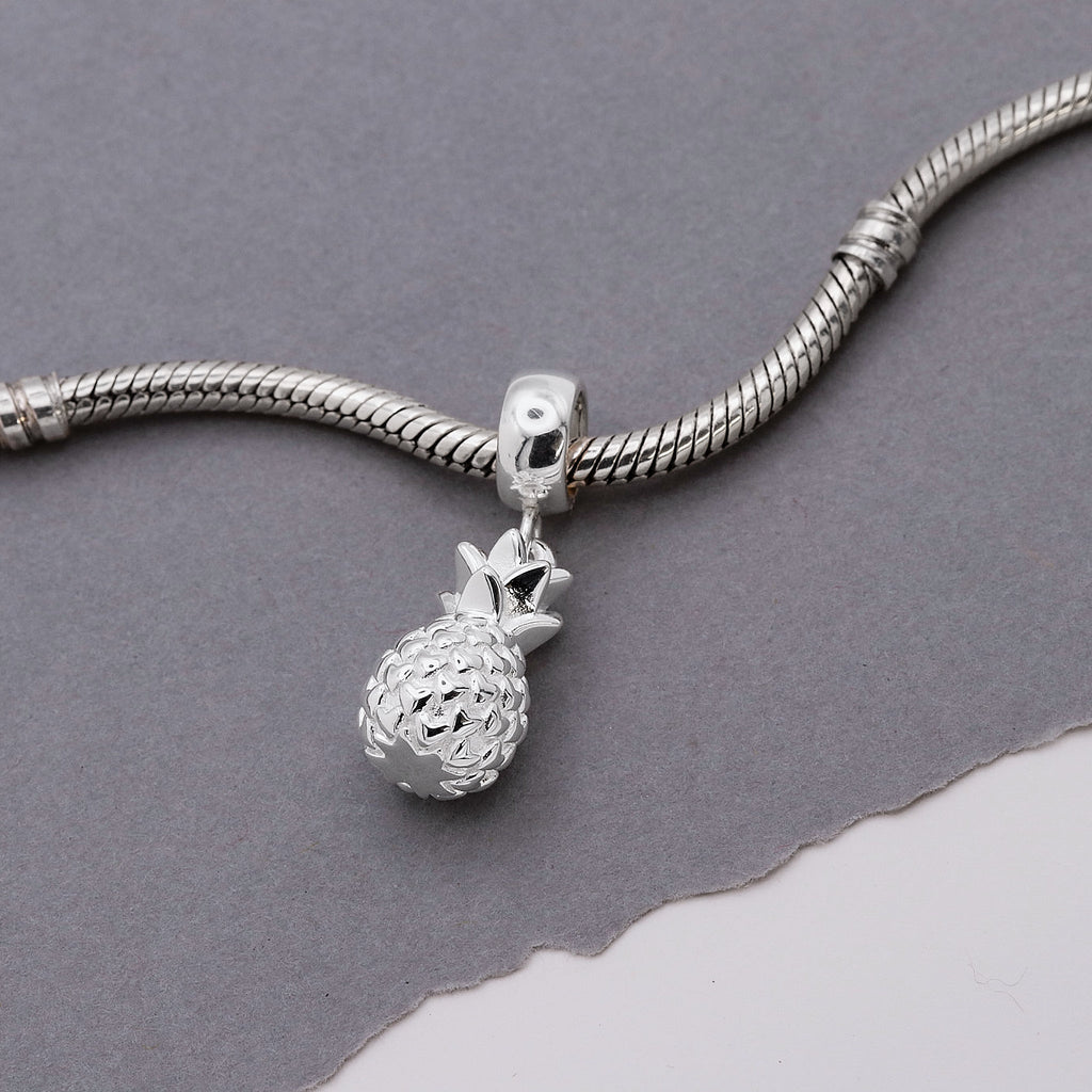 Pineapple Silver Charm