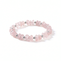 Rose Quartz Crystal Stretch Bead Bracelet