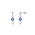 Sapphire & Pearl September Birthstone Earrings
