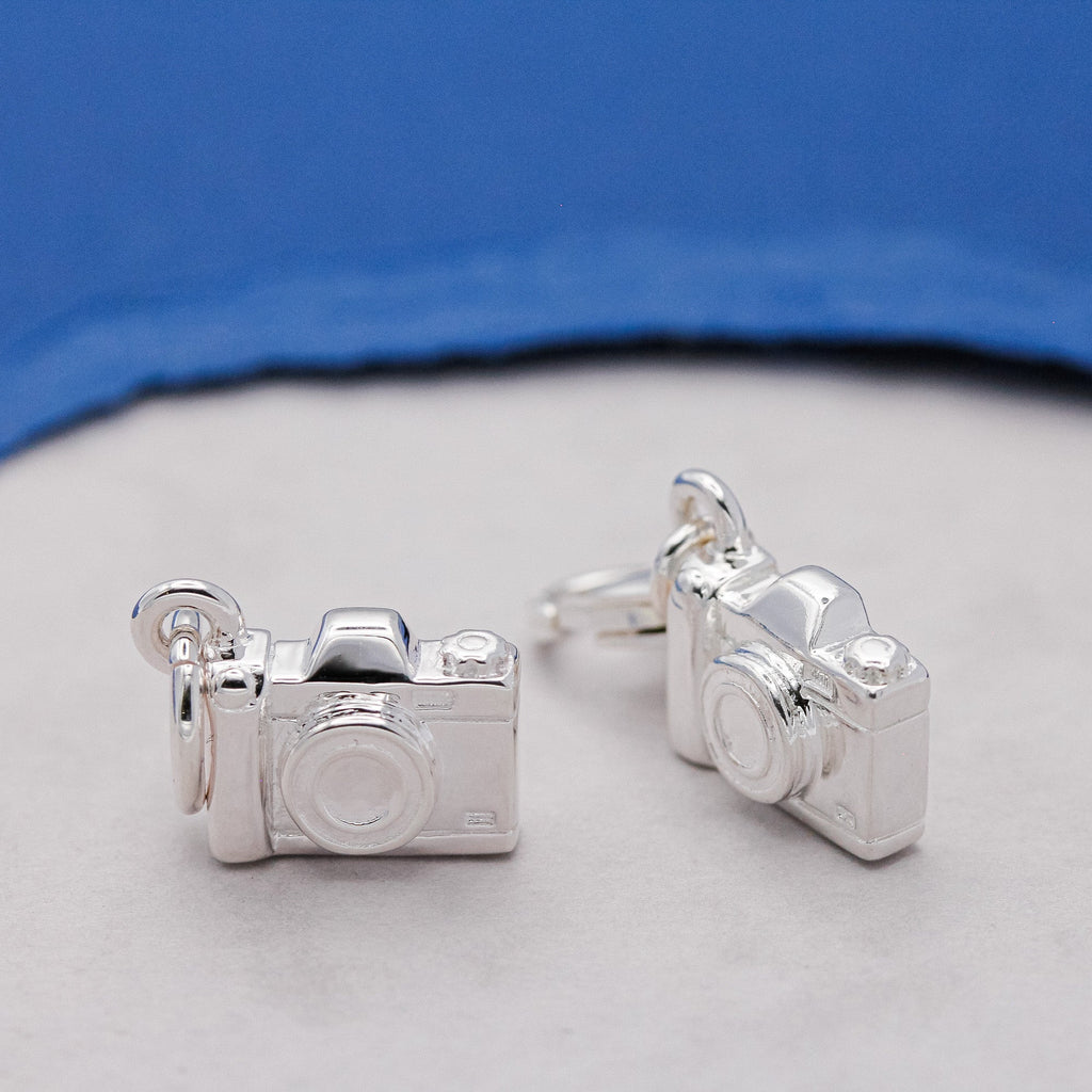 Vintage Camera Personalised Silver Charm