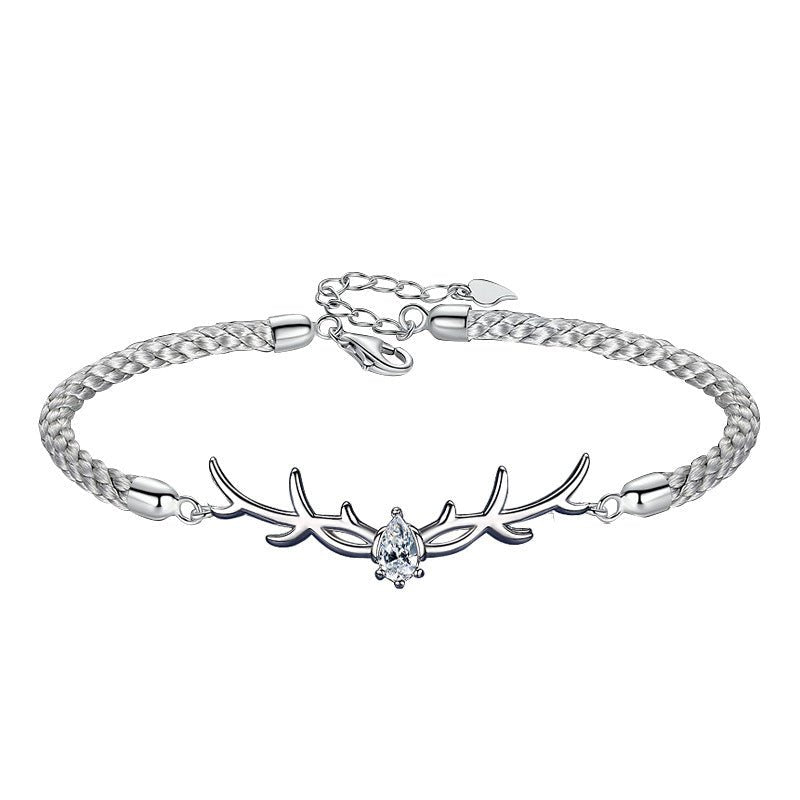 Sterling Silver Reindeer Horns Bracelet