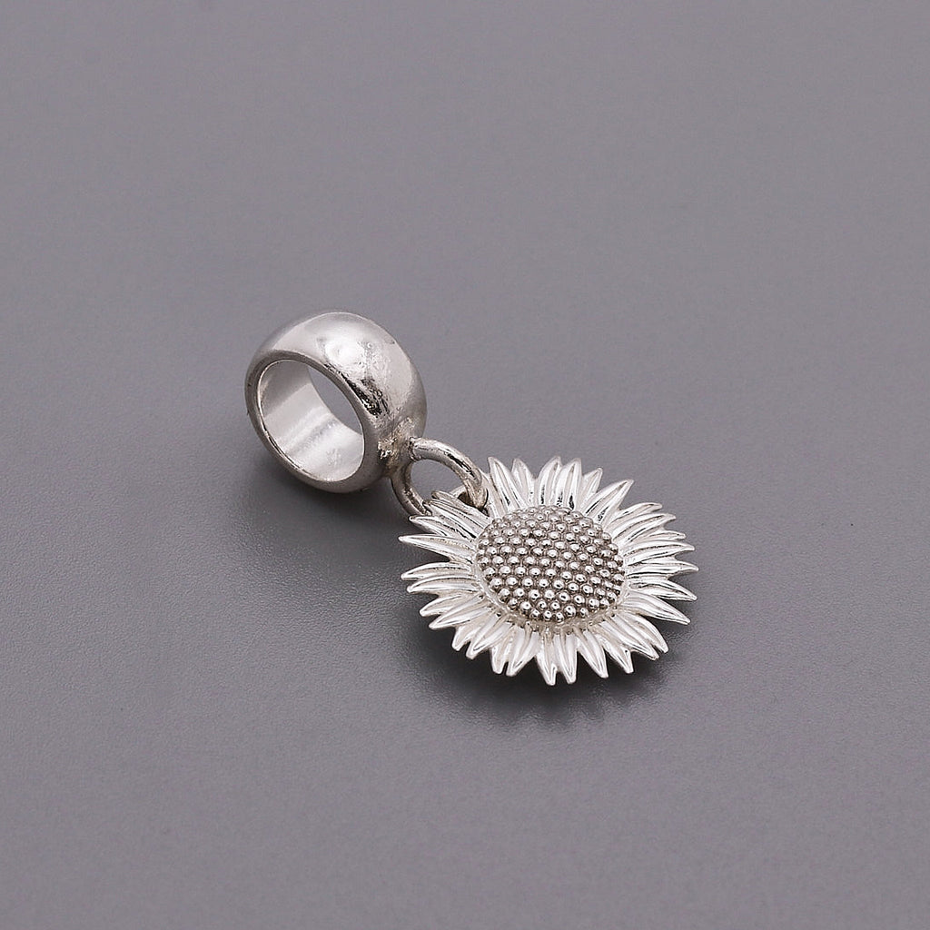 Sunflower Silver Charm