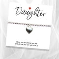 Daughter Heart Charm Bracelet - Sent in Gift Box - Perfect Birthday or Christmas Present