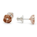 Poppy Silver & Rose Gold Vermeil Studs